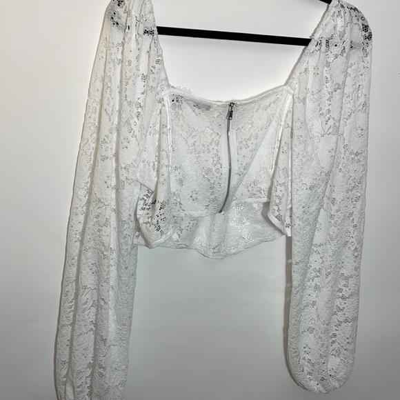 Fashion to Figure 1 lace corset top white long sleeve - Picture 9 of 10
